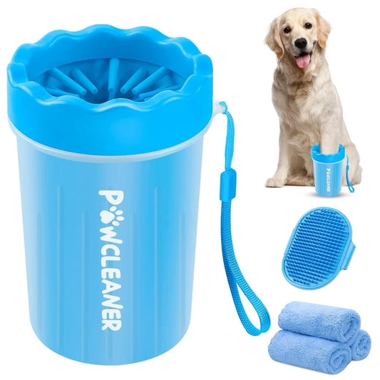 Dog Paw Cleaner, Washer, Buddy Muddy Pet Foot Cleaner with 3 free absorbent towel)